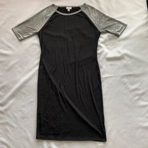 658 - Lularoe Julia Dress - Black & Silver